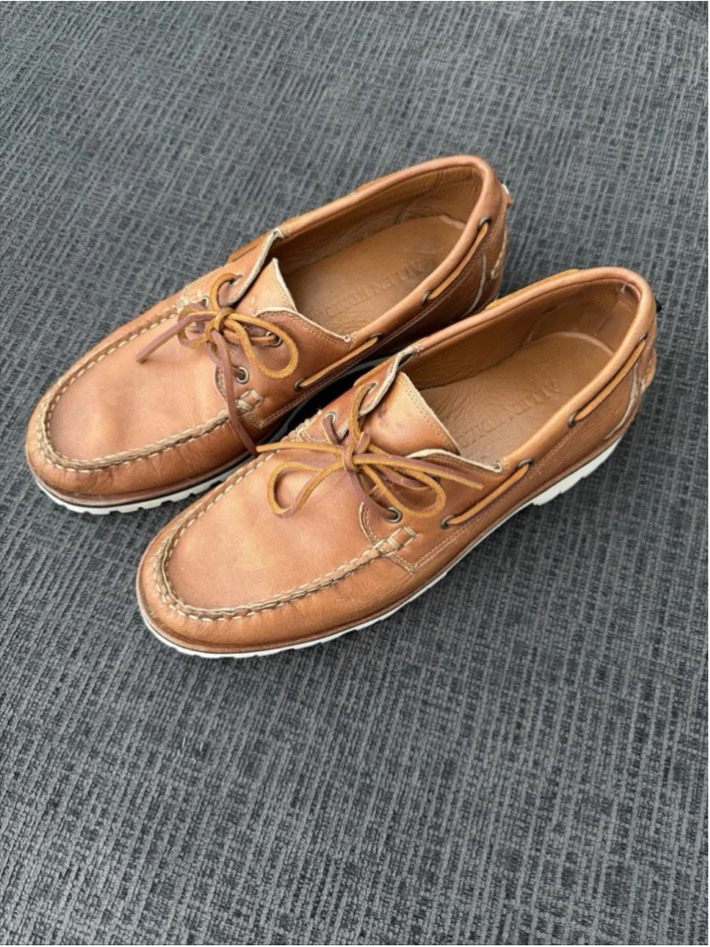 Allen Edmonds Force 10 Lug Sole Boat Shoe Mens 8.5 D Brown Leather Loafer 4965